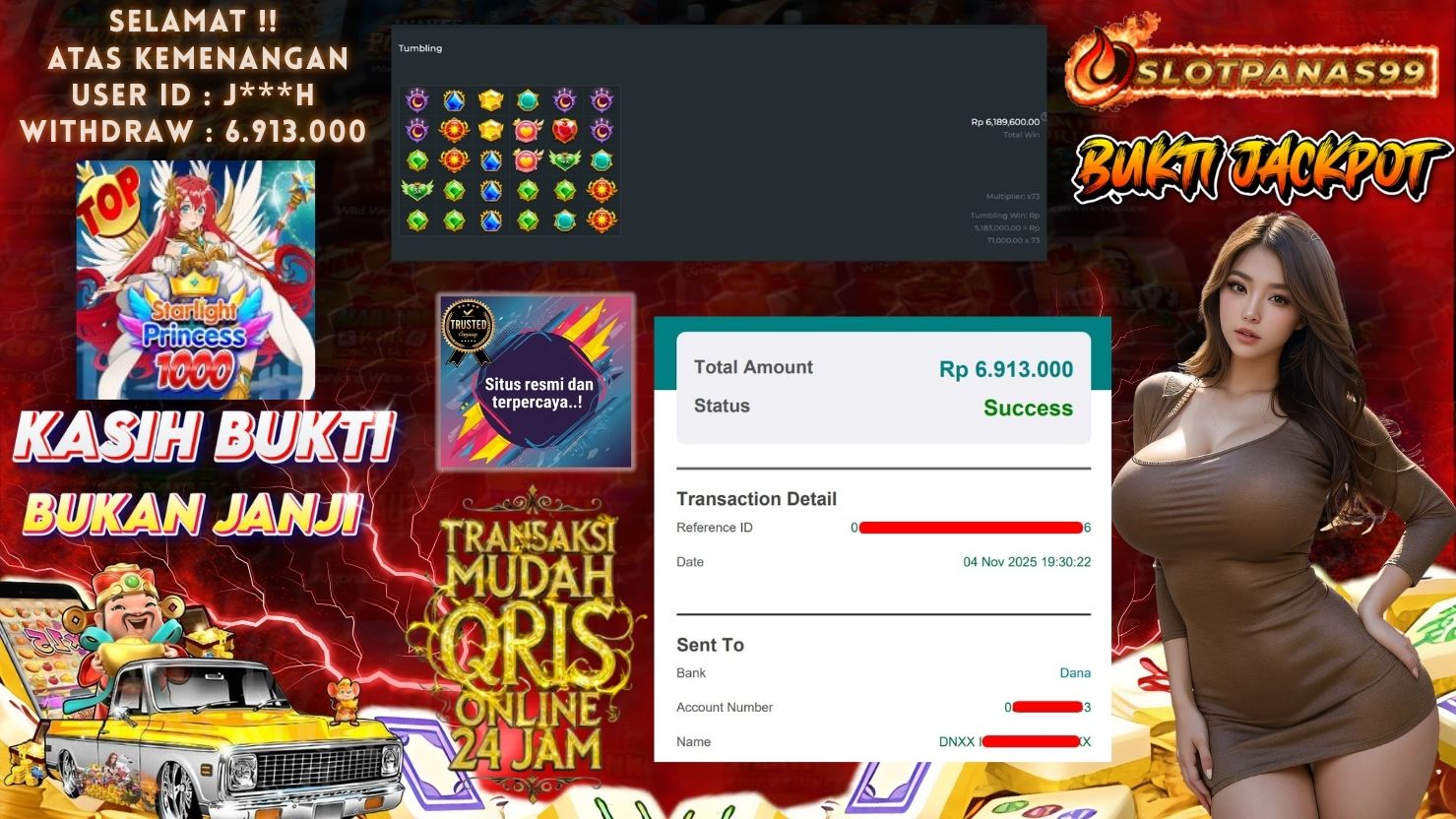 SLOTPANAS99 JACKPOT SLOT STARLIGHT PRINCESS 1000